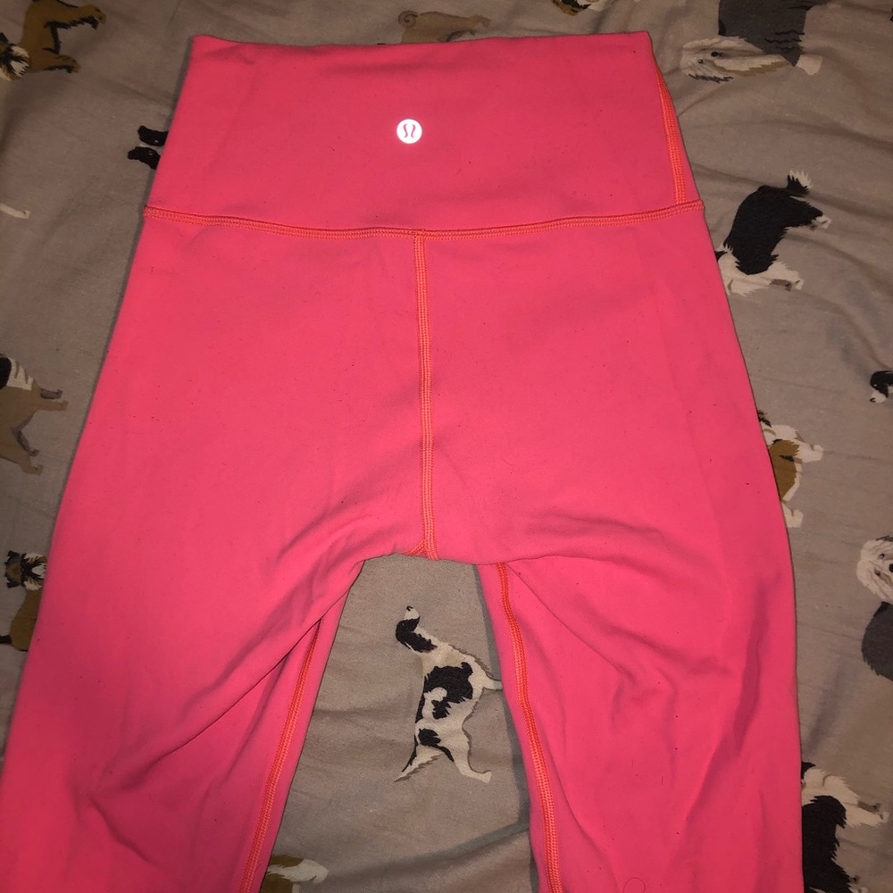 lululemon pink-grey reversible leggings